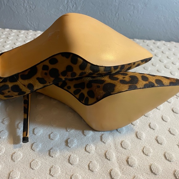 FSJ Women Sexy Leopard Printed Dress Shoes Pointy Toe High Heels Stilettos Pumps - Picture 7 of 14